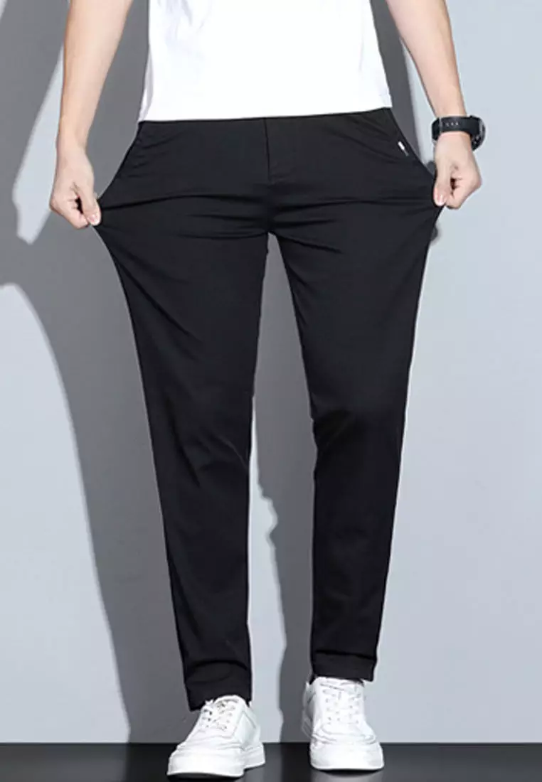 Elasticated Waist Slim Trousers
