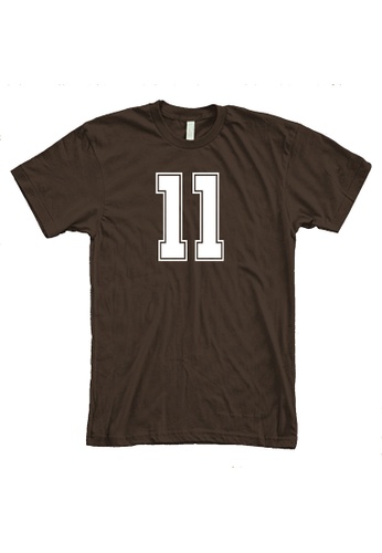 MRL Prints brown Number Shirt 11 T-Shirt Customized Jersey 246BBAAEA03211GS_1