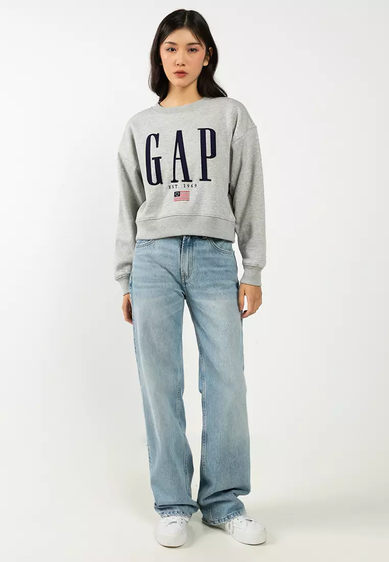 Logo Abbreviation Wedge Popover Sweatshirt