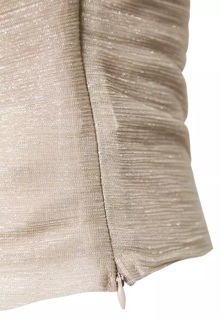 Draped Glitter Shiny Bustier