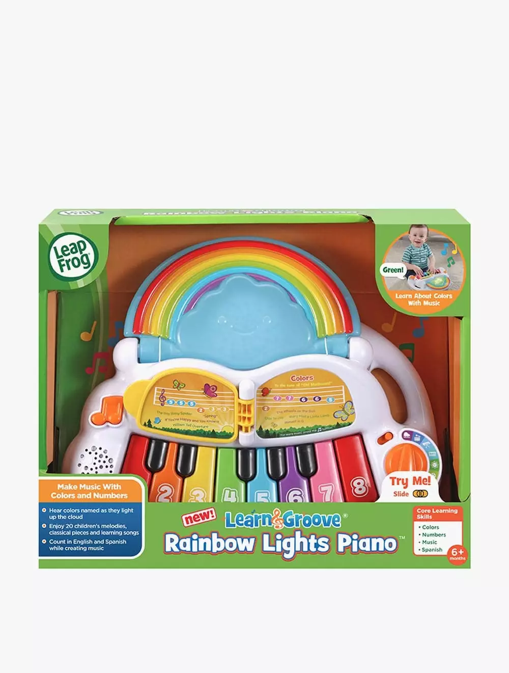 Leapfrog Learn & Groove Rainbow Lights Piano - LPF80-612400 - Multicolor