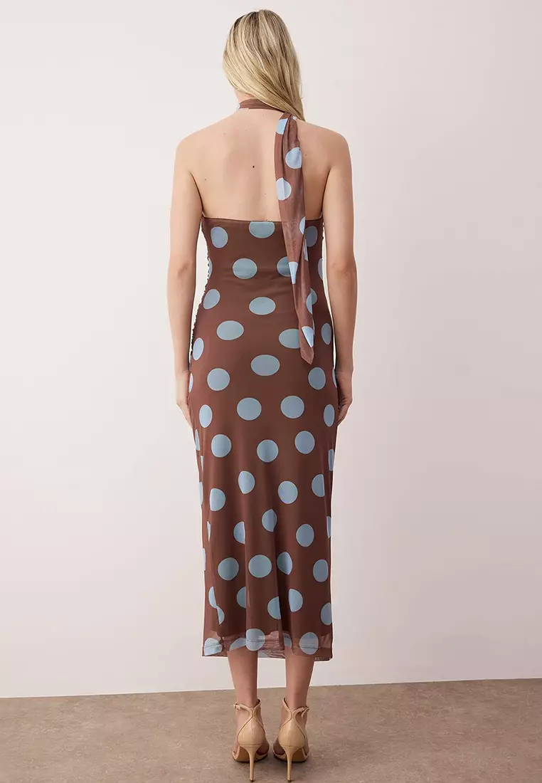 Printed Halter Neck Dress