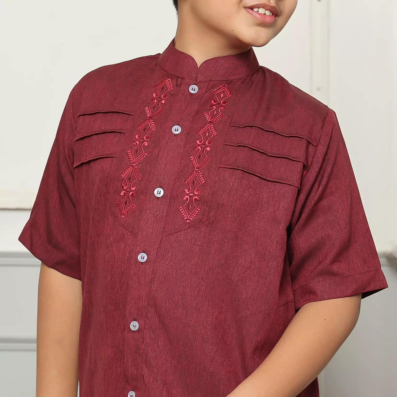 Baju Koko Anak Sarimbit KKA 38 Maroon