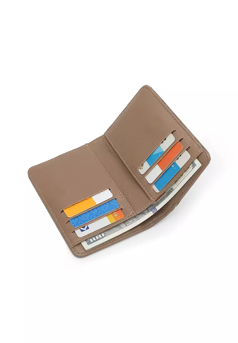 2 In 1 Long Purser with Coin Purse - Khaki