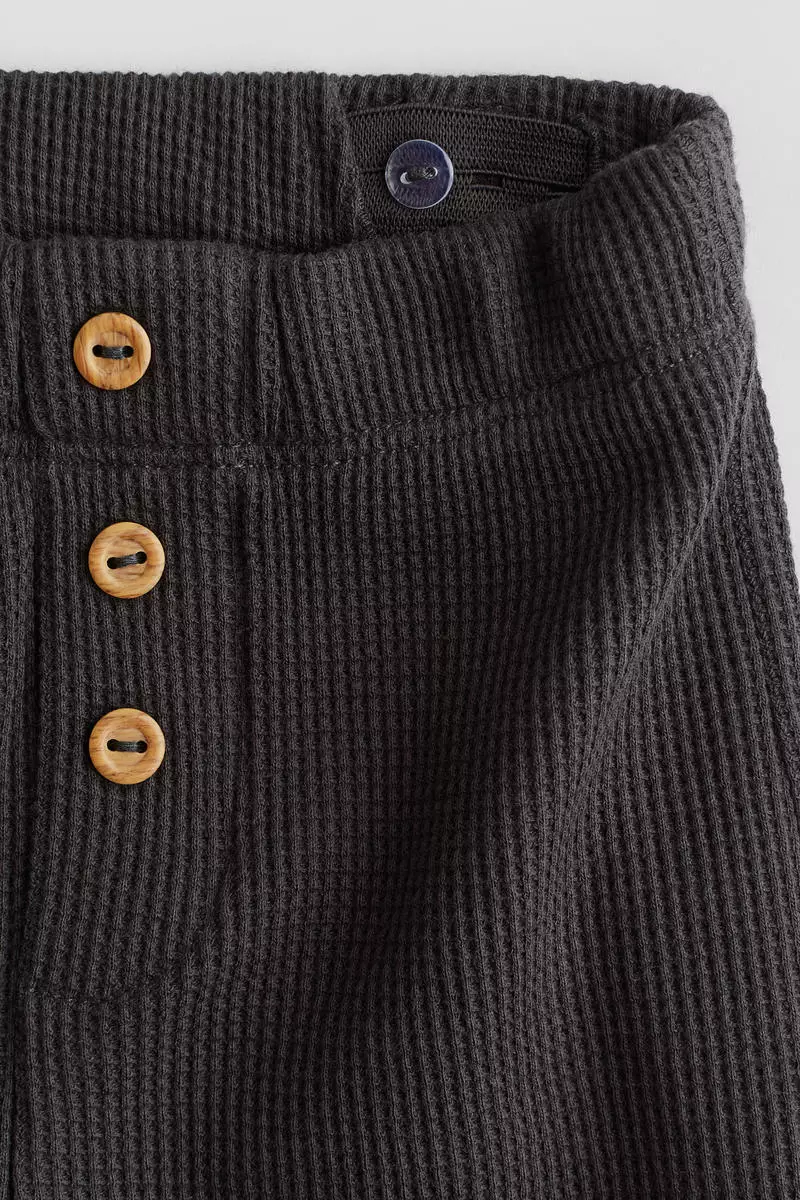 Waffled jersey trousers