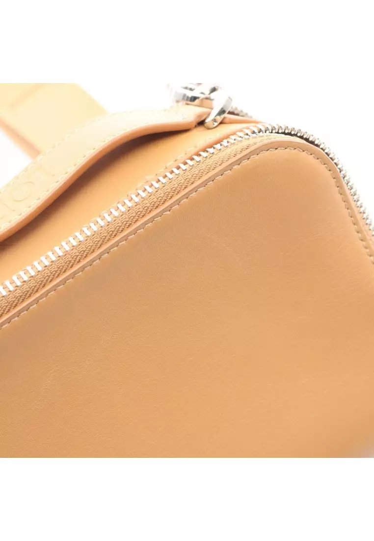 Pre-Loved LOEWE crossbody camera bag mini 2WAY Handbag leather beige