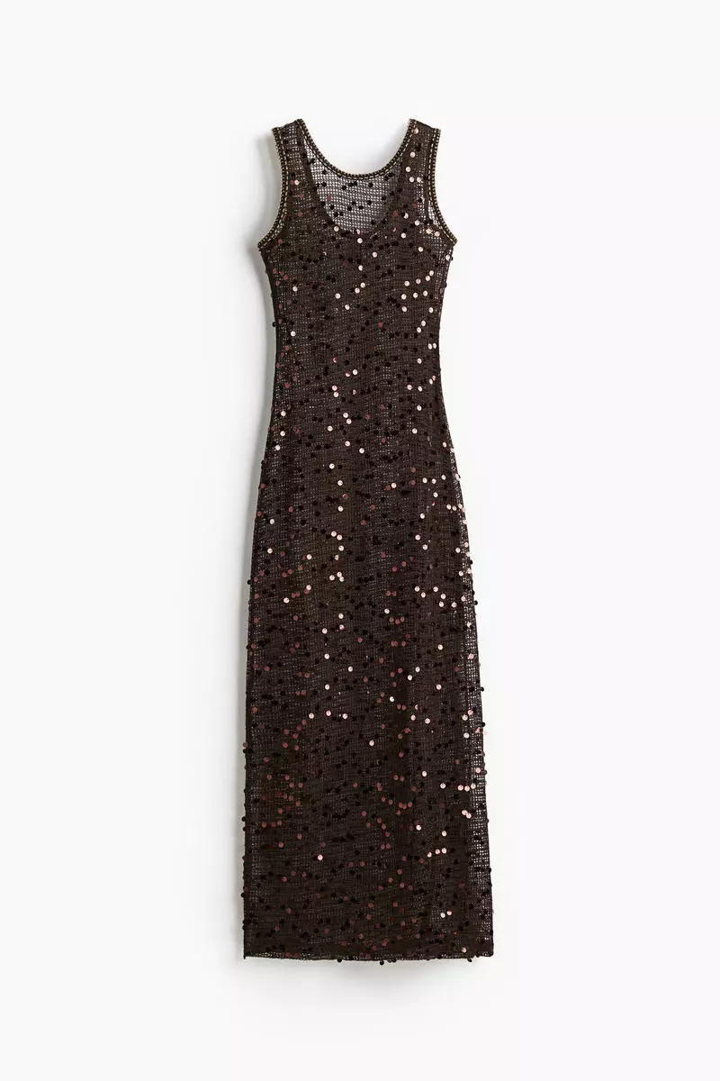 Sequined net dress