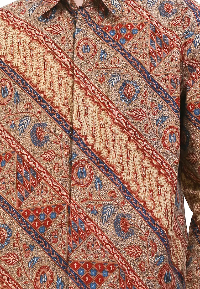 Kemeja Batik Lengan Panjang Motif Pesona 3 Negri