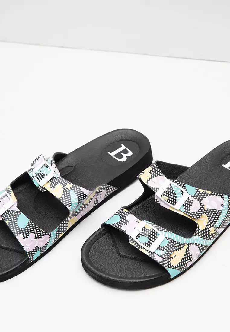 Sophie Sonia Printed Sandal Black