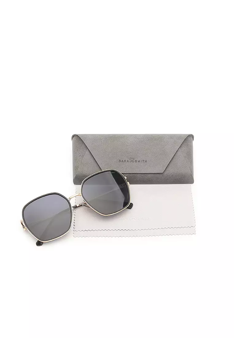 Unisex Fashion Sunglasses (Kacamata Hitam) - Hitam / Abu-Abu