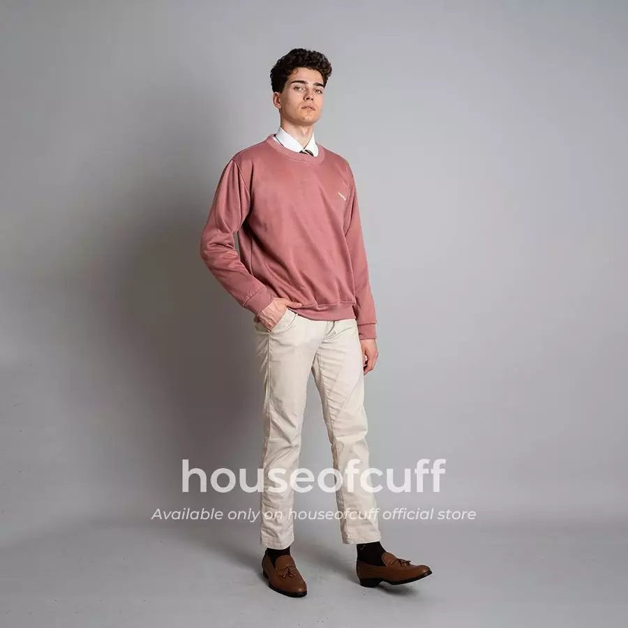 Houseofcuff sweater crewneck basic outer dusty pink