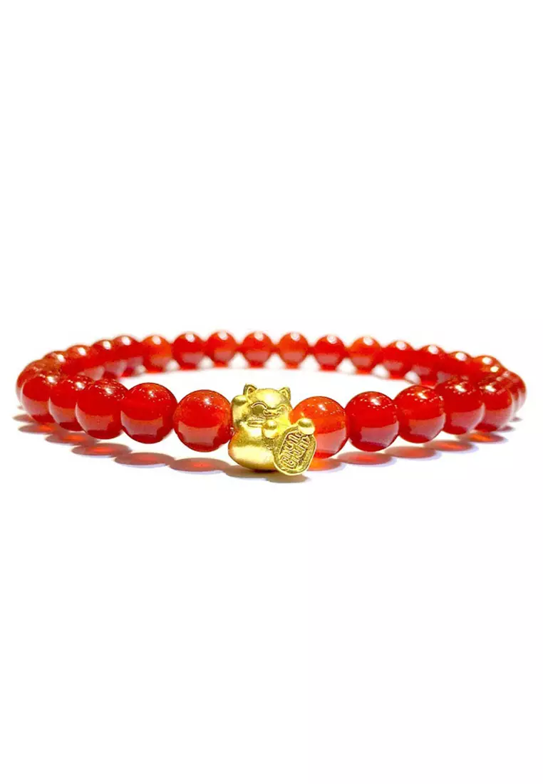 Red and hot sale gold bracelet