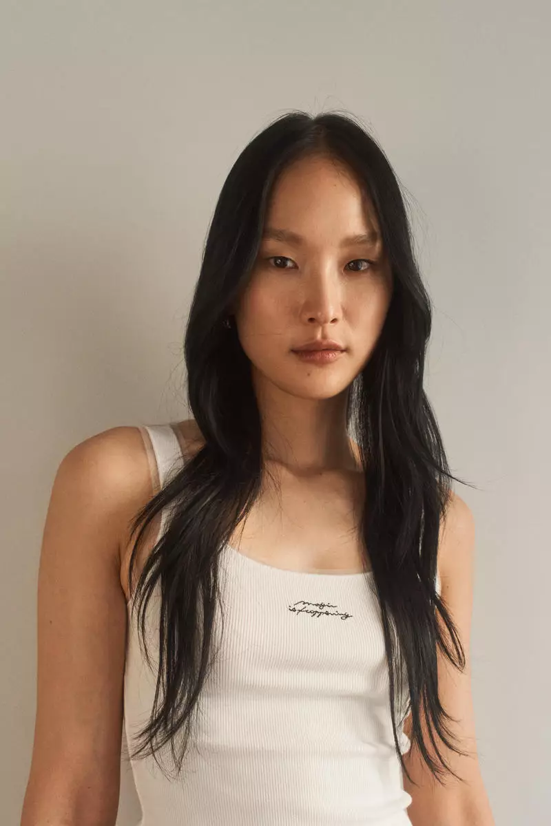 Mesh-trimmed vest top