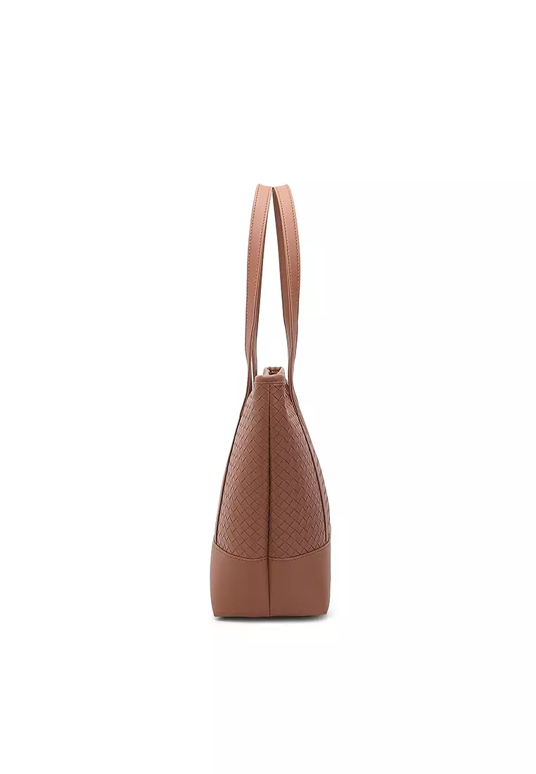 Women's Tote Bag / Shoulder Bag / Top Handle Bag - Brown