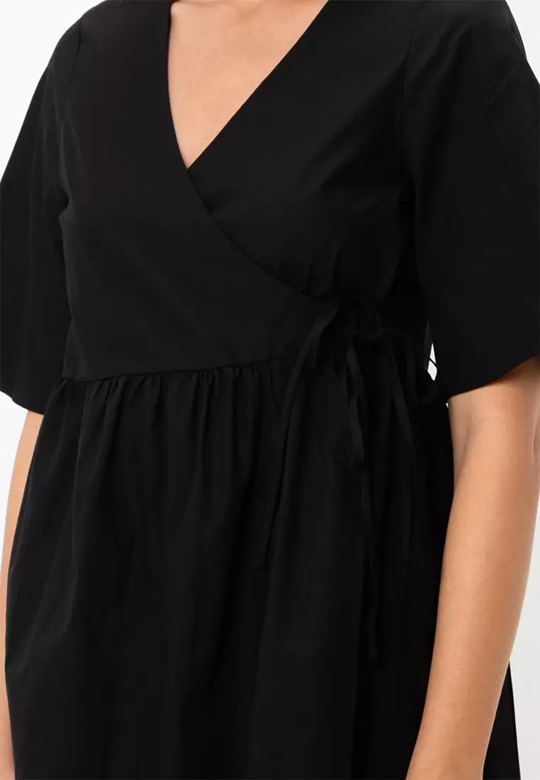 Wrap Smock Mini Dress