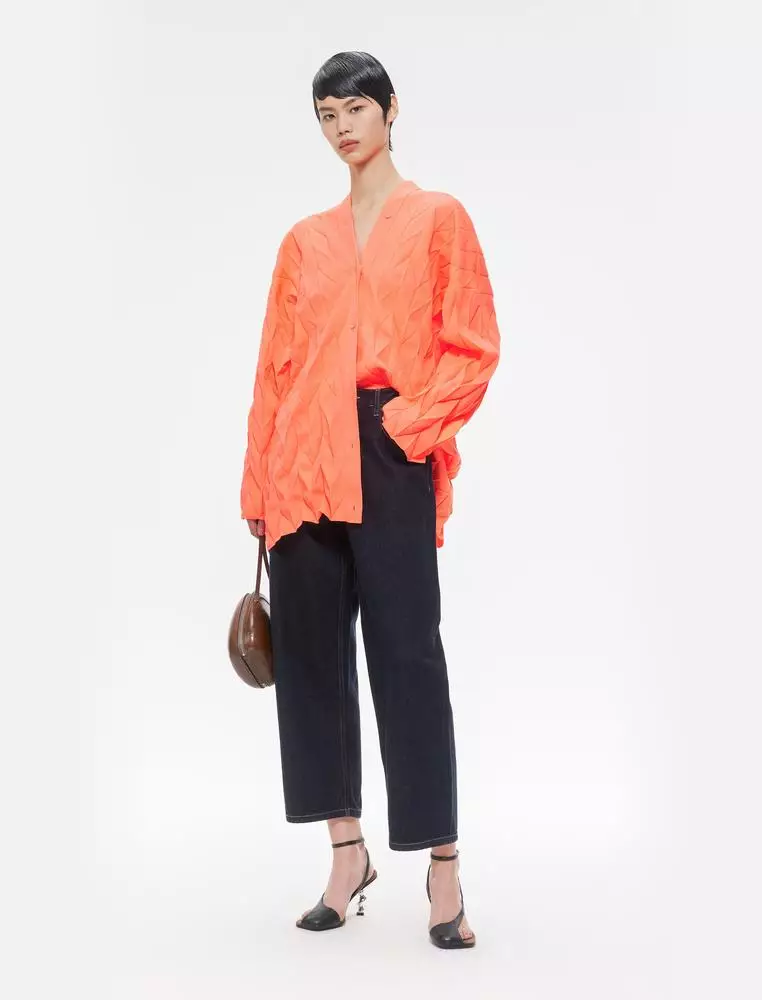 Mid-length open-cardigan