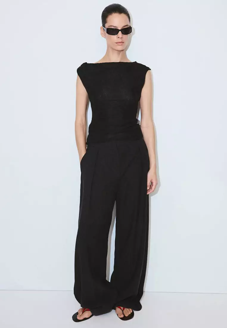 Mango Asymmetric Top with Floral Embroideries 2026 | Buy Mango
