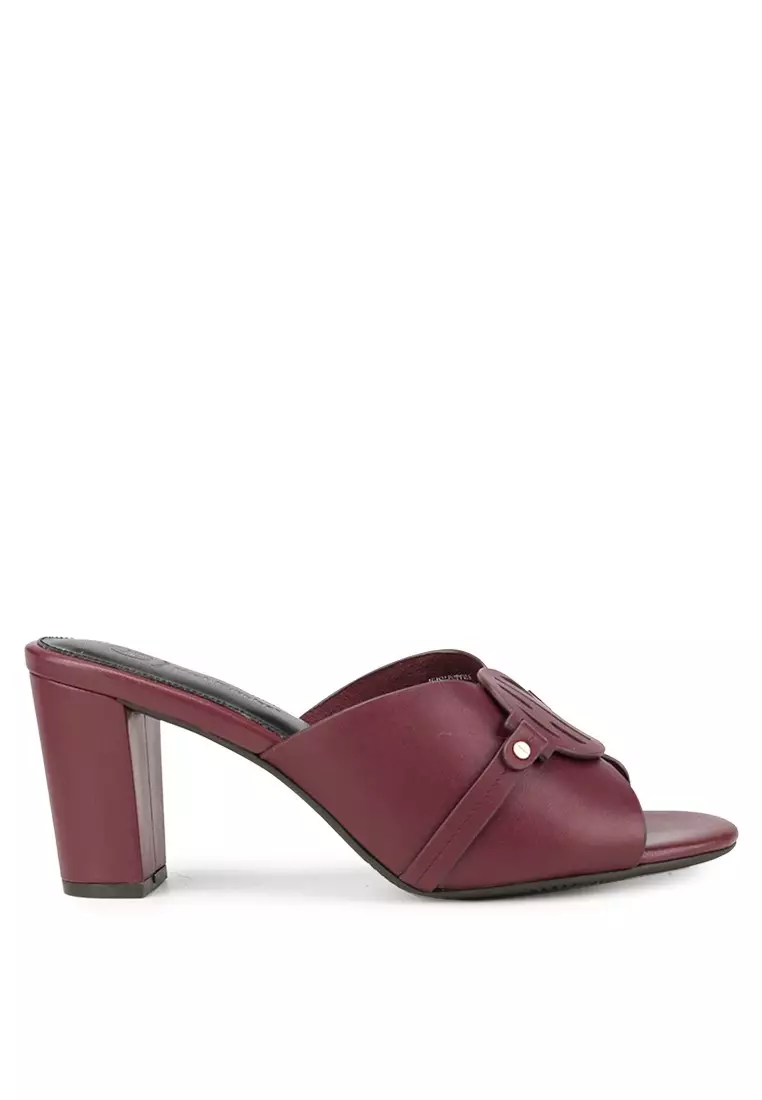Maroon mid heels online