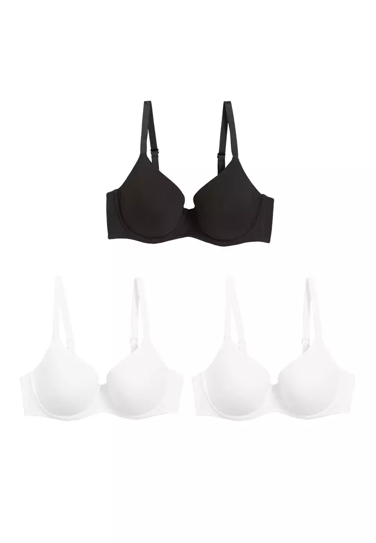 MARKS & SPENCER M&S 3pk Cotton Wired Full Cup Bras A-E - T33/2104