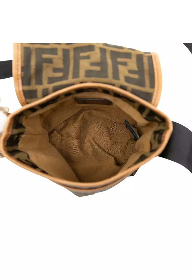 Pre-Loved Fendi Mini Ff Zucca Canvas Crossbody