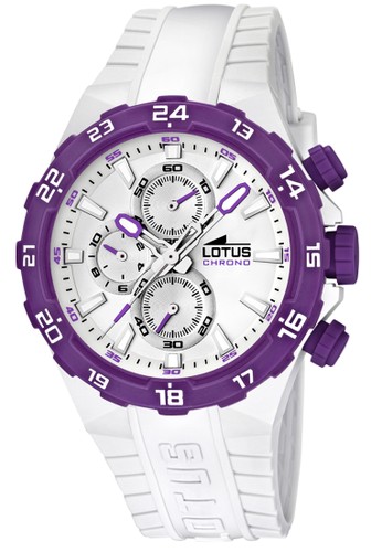 Lotus Men's Watch LOT L15800/8 White Purple Resin Rubber