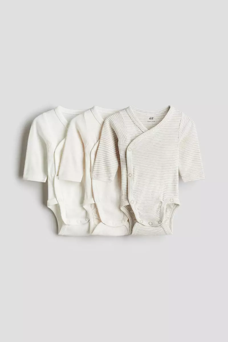 3-pack wrapover bodysuits