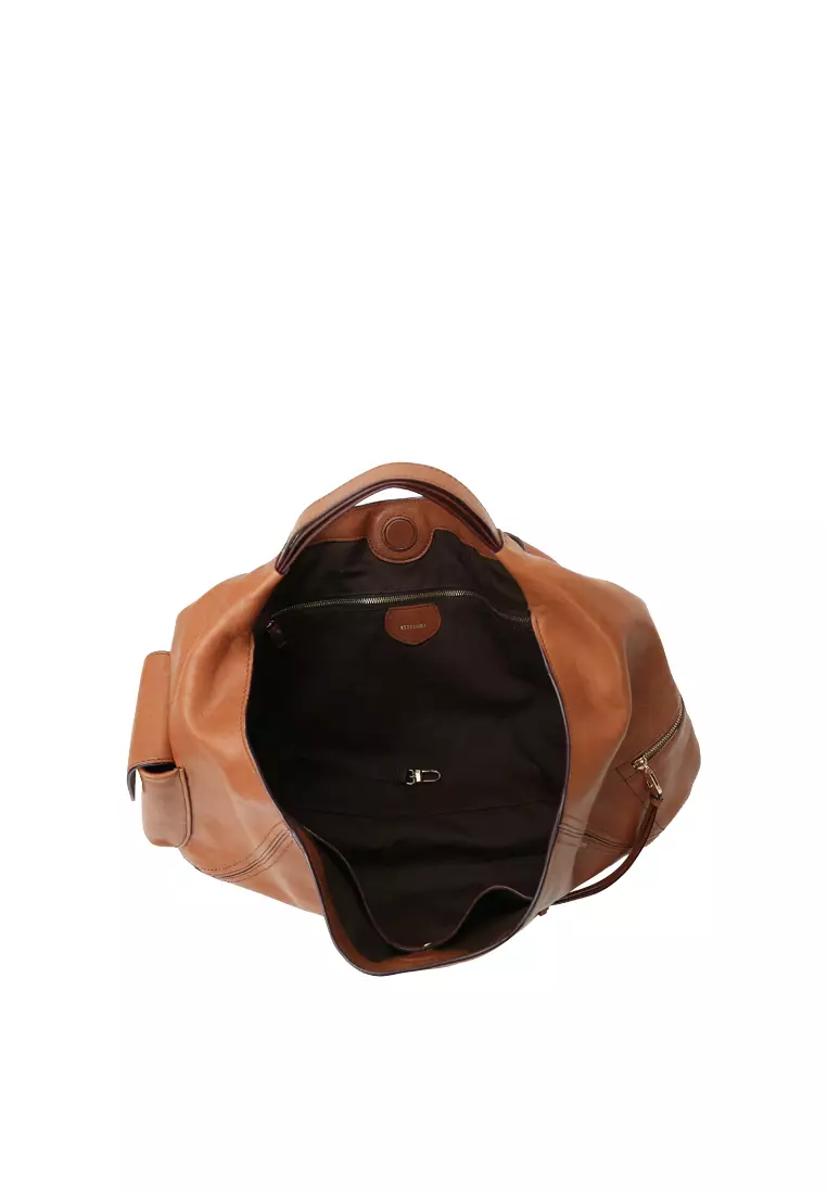 Arial Side Pockets Hobo Bag II - Caramel