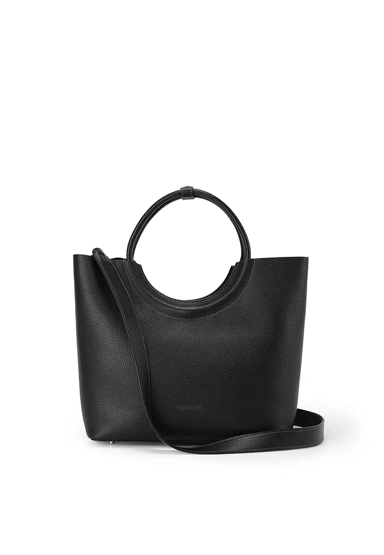Zara mini tote 2025 bag with round handles