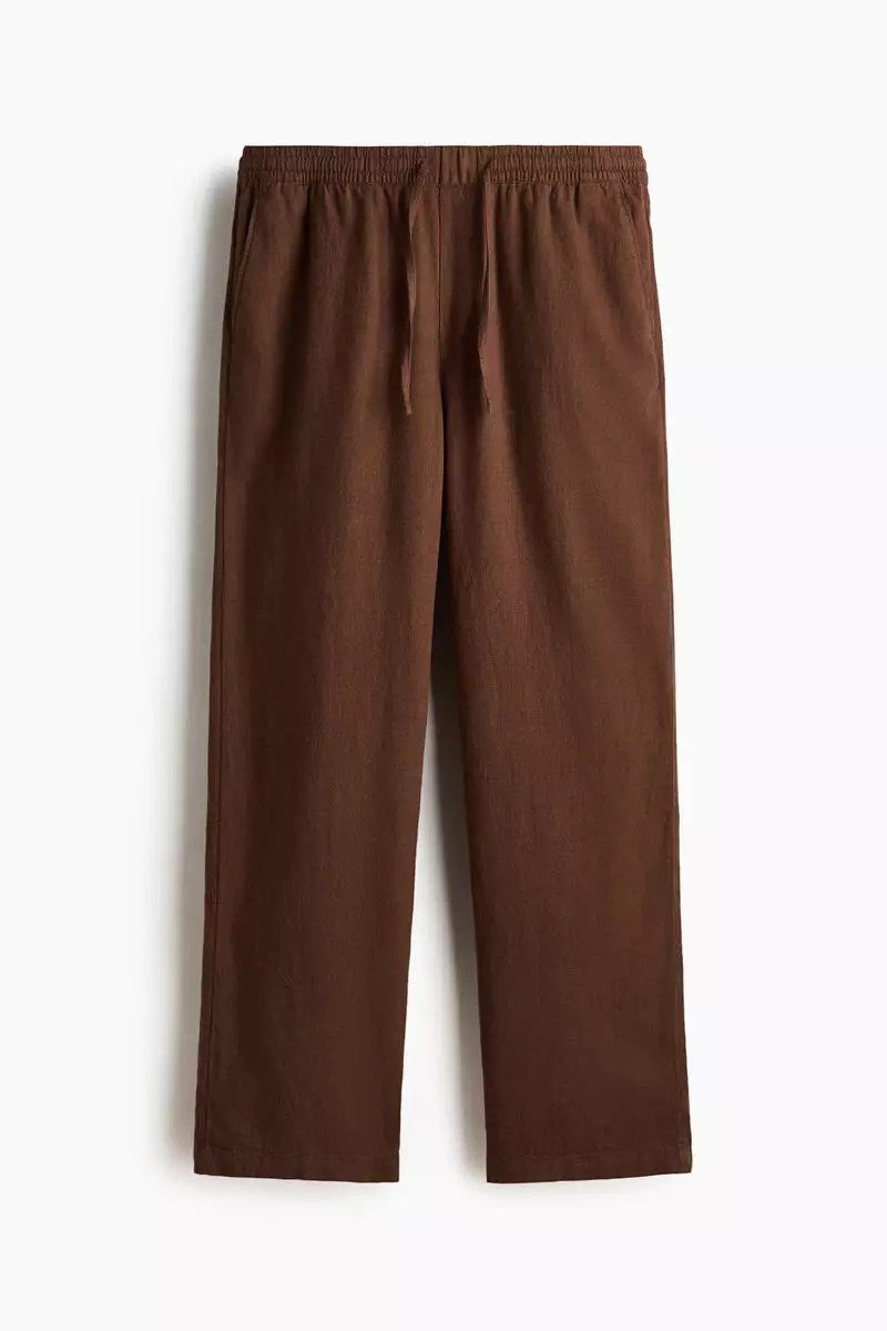 Relaxed Fit Linen-blend trousers