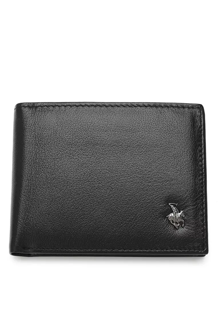 Men's Genuine Leather RFID Blocking Wallet - Black