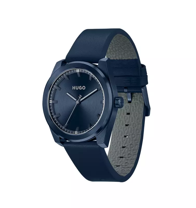 Hugo Boss Bright Blue Leather Strap