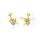 Glamorousky white 925 Sterling Silver Plated Gold Simple Cute Elk Stud Earrings with Cubic Zirconia 77998ACB6B21FCGS_2