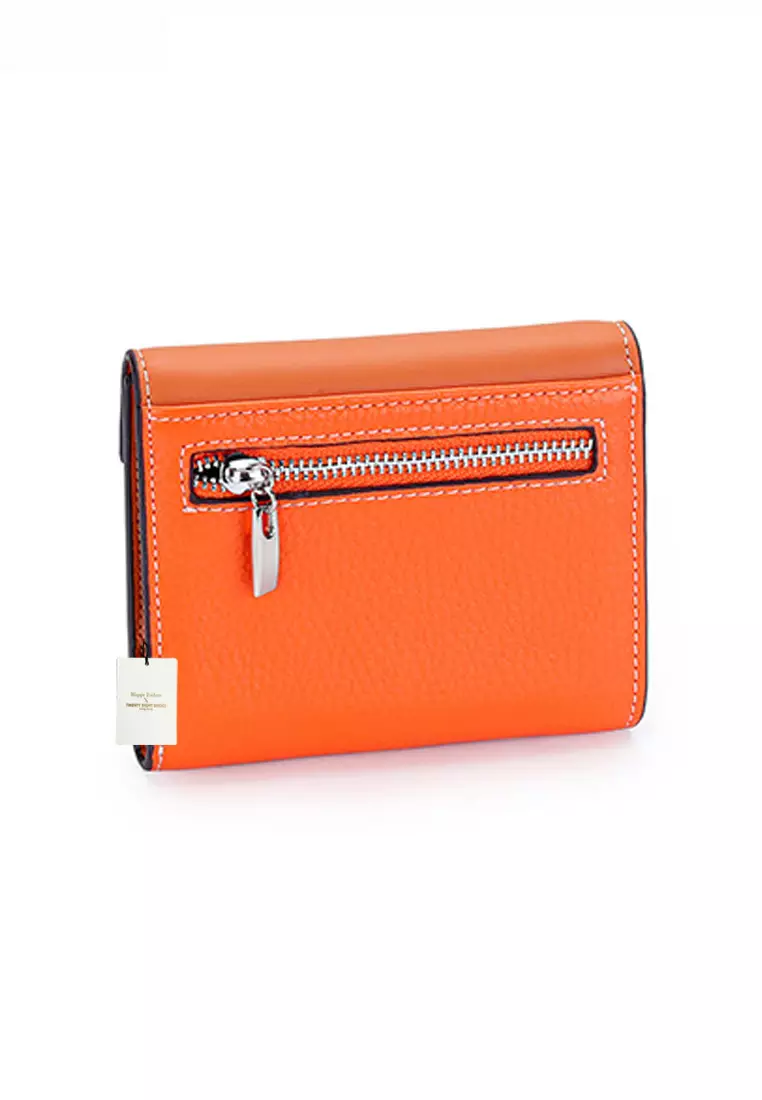 Texture Patching Full Grain Leather Trifold Wallet JW YT-2319