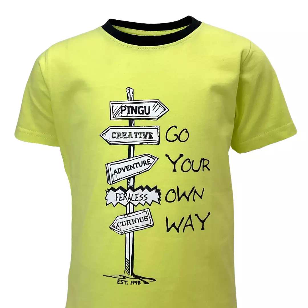 Pingu Kaos Anak Laki Laki Sablon Lime 92000532