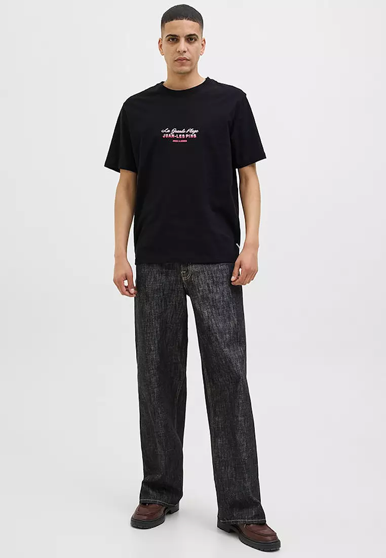 Short Sleeves Chest Crew Neck Tee