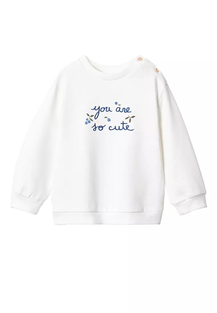 Embroidered Message Sweatshirt
