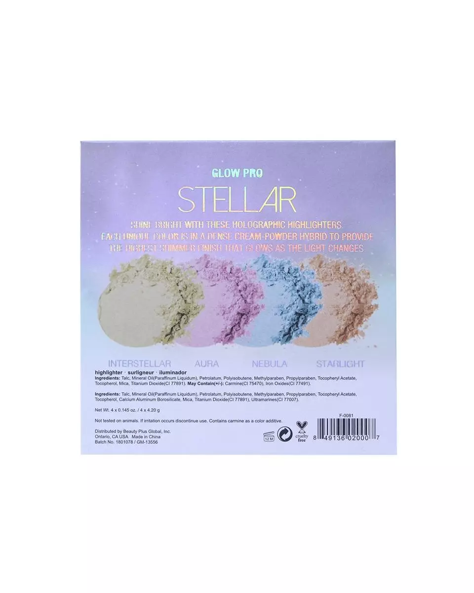 City Color Glow Pro Highlighting Palette - Stellar