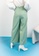 Lubna green Linen Scallop Waistband Pants 2E4B9AA546E6A3GS_1