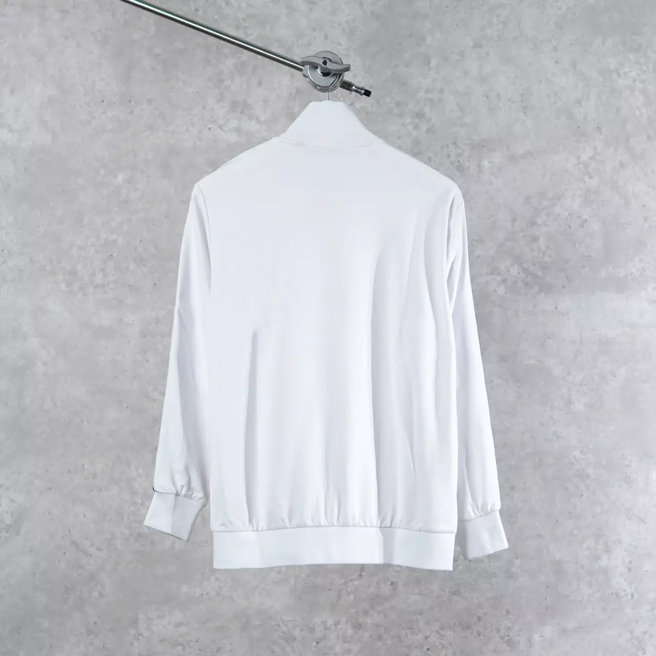 Jaket BALMAIN SMALL BAND TAPE TEXT SHOULDER BLACK WHITE ZIP TRACK JACKET 100% ORIGINAL