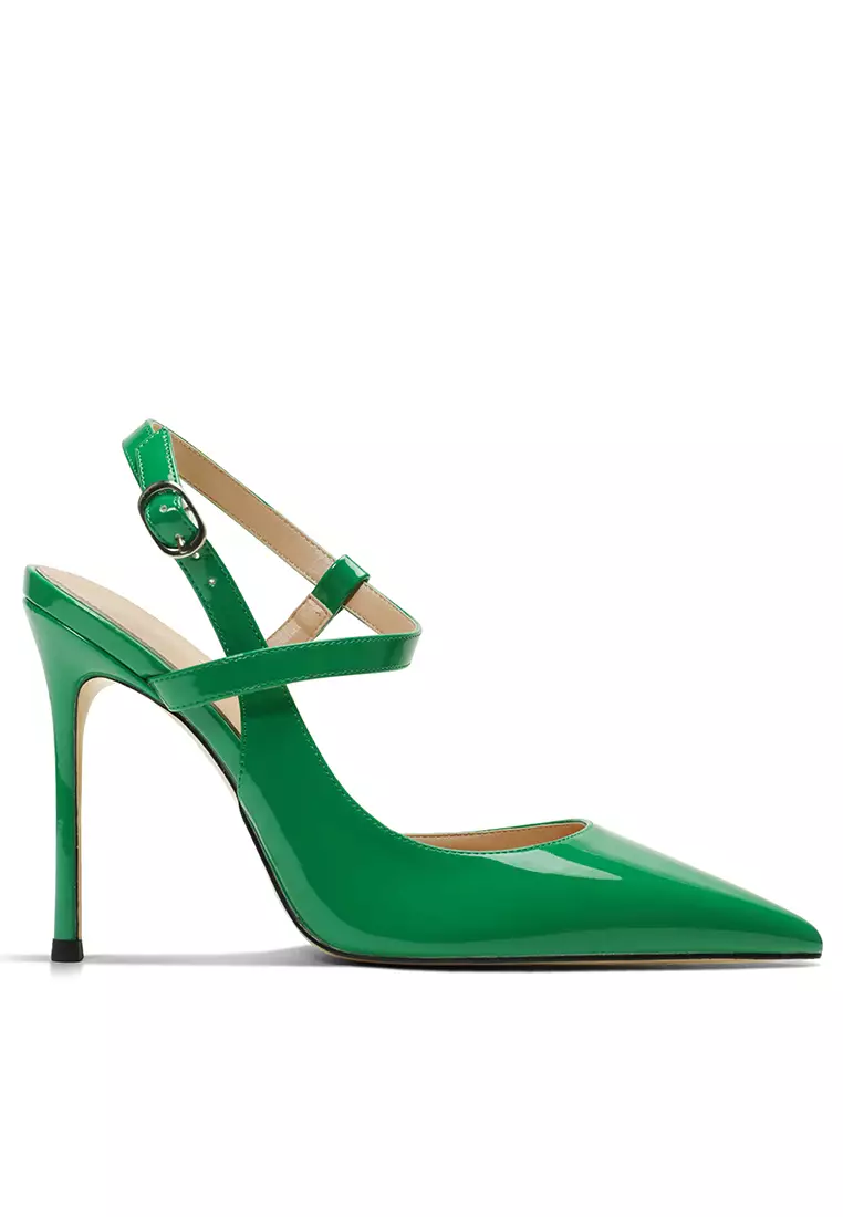 Discount on Twenty Eight Shoes  shoes - SKU: 10CM Patent Leather Pointed Slingback High Heels HZL280