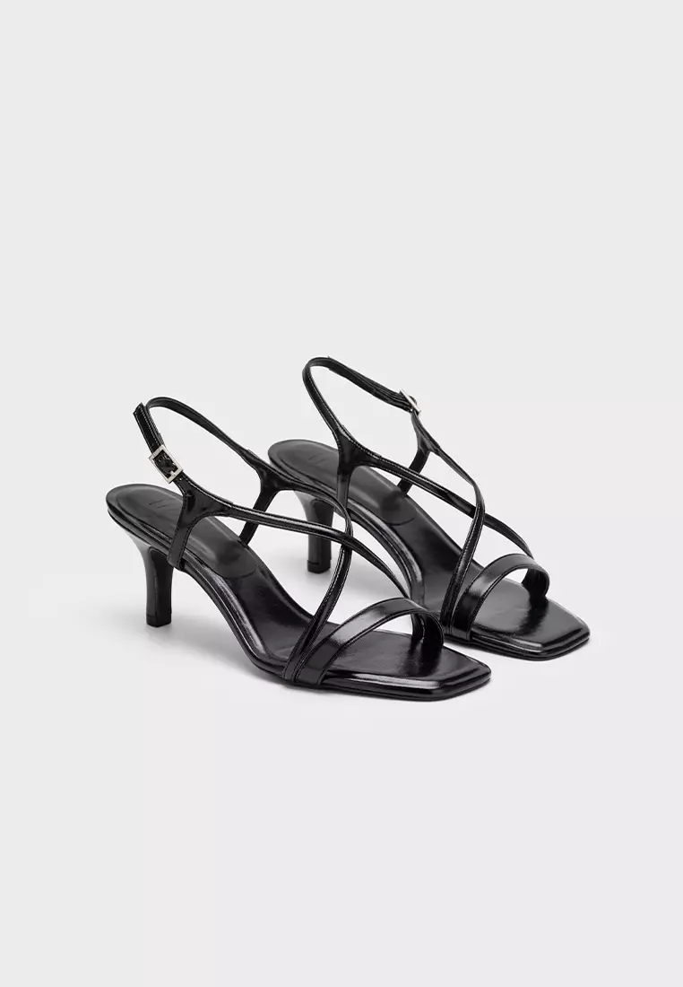 CLOUDFOAM STRAPPY SQUARE TOE MID HEEL SANDAL