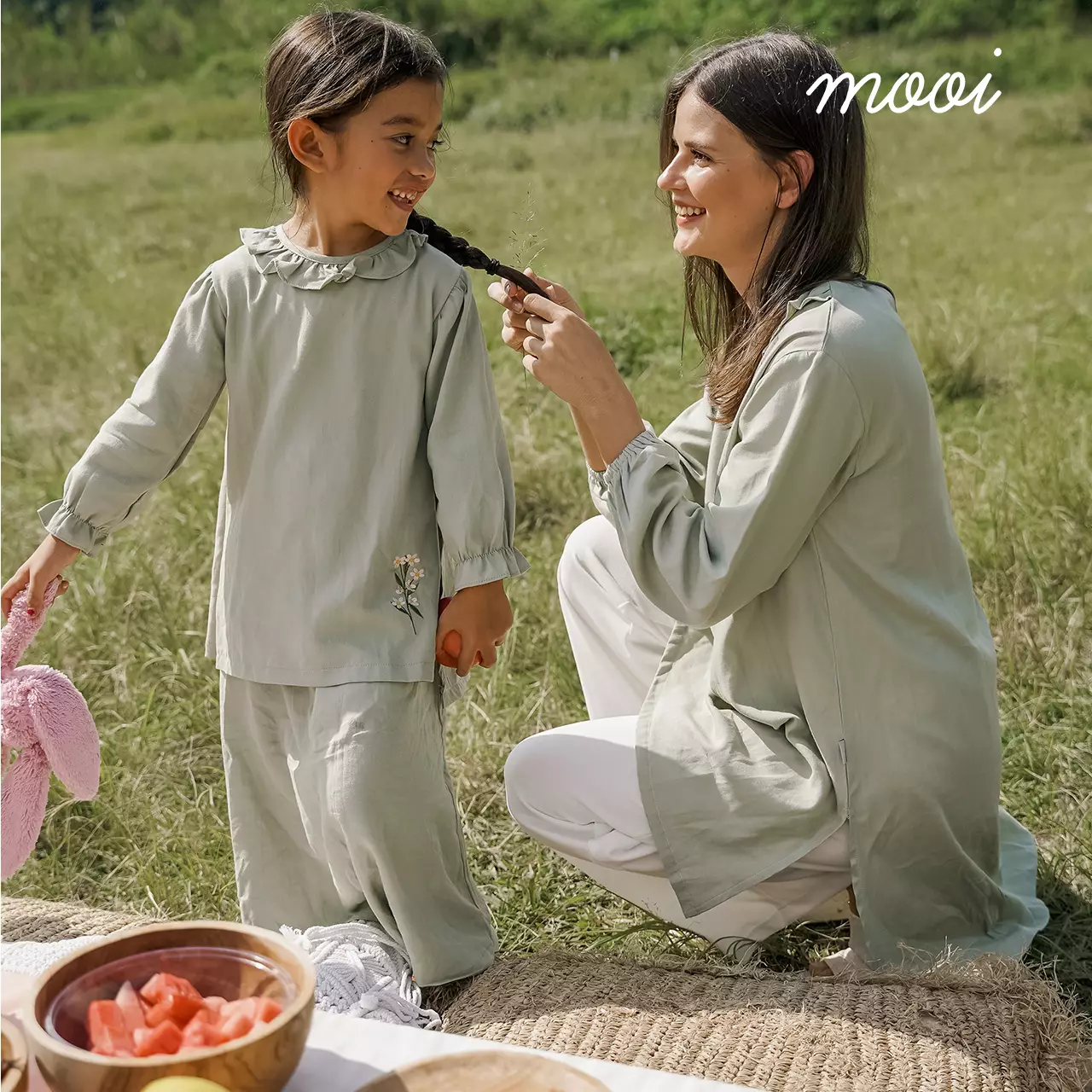 Mooi Setelan Anak Perempuan Raya Collection Rayya Tunik Set - Camel Brown