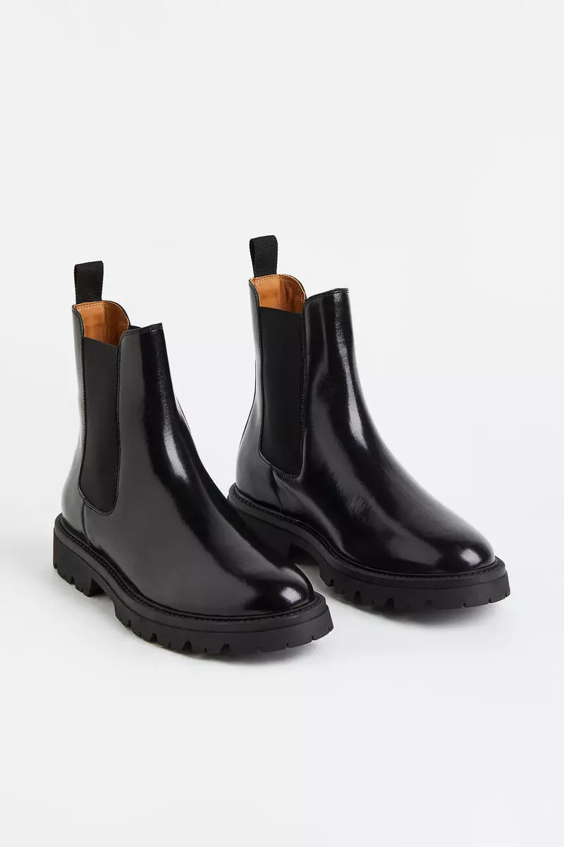 Real leather sales chelsea boots