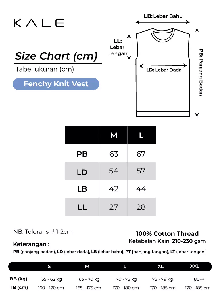 Kale Fenchy Brown / Vest atau Rompi Pria premium berbahan dasar acrylic wool