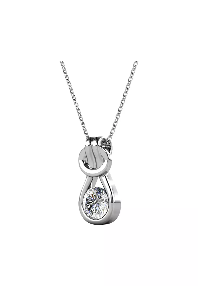 Tie A Knot Pendant WG - Kalung Crystal by Her Jewellery