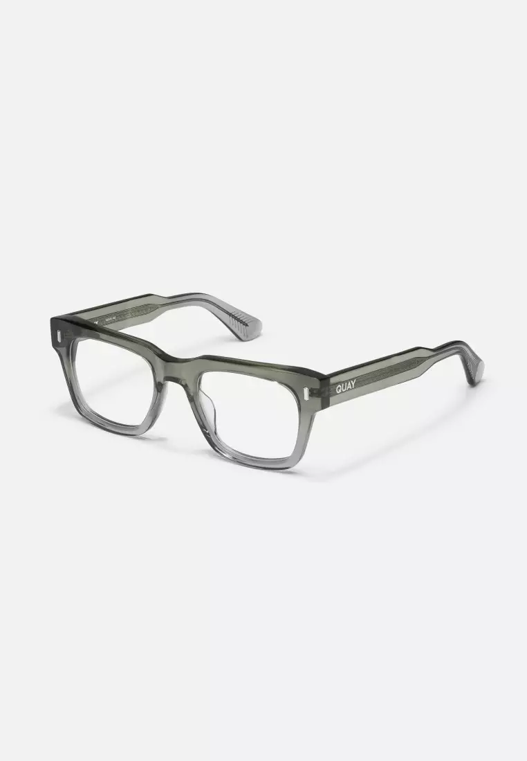 QUAY Exec 50mm Optical Eyeglasses - Moss Grey
