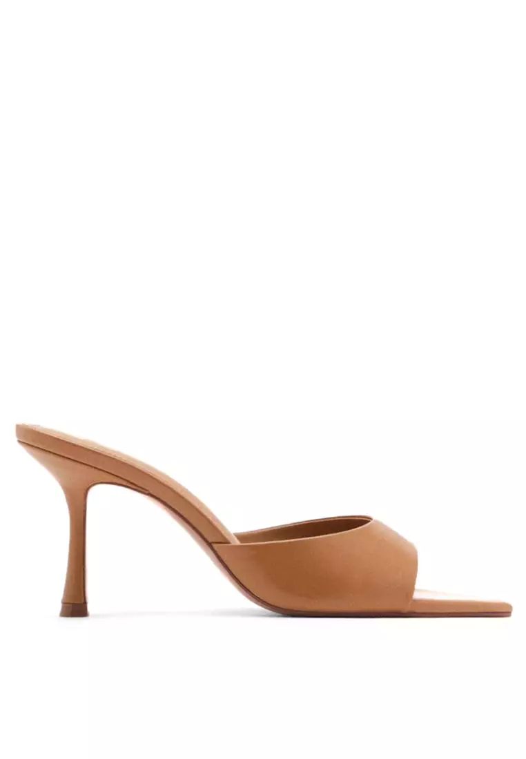 Discount on Mango  shoes - SKU: Open-Toed Heeled Sandals With Pointed Toe