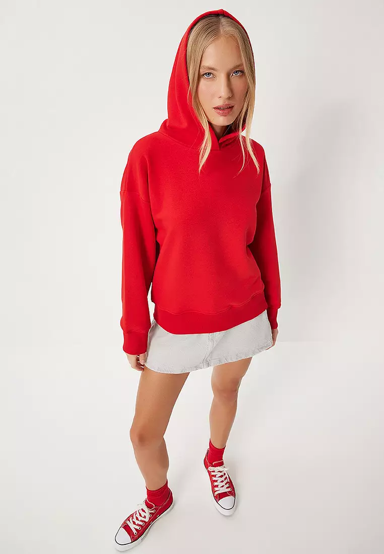Hooded Raised Sweatshirt