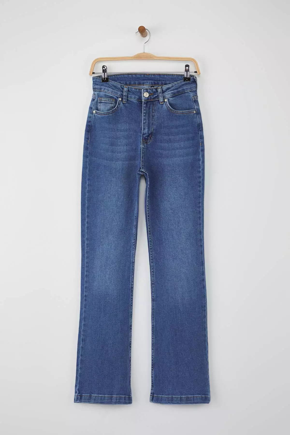 Blue High Waist Flared Jeans Twoaw26Je00047