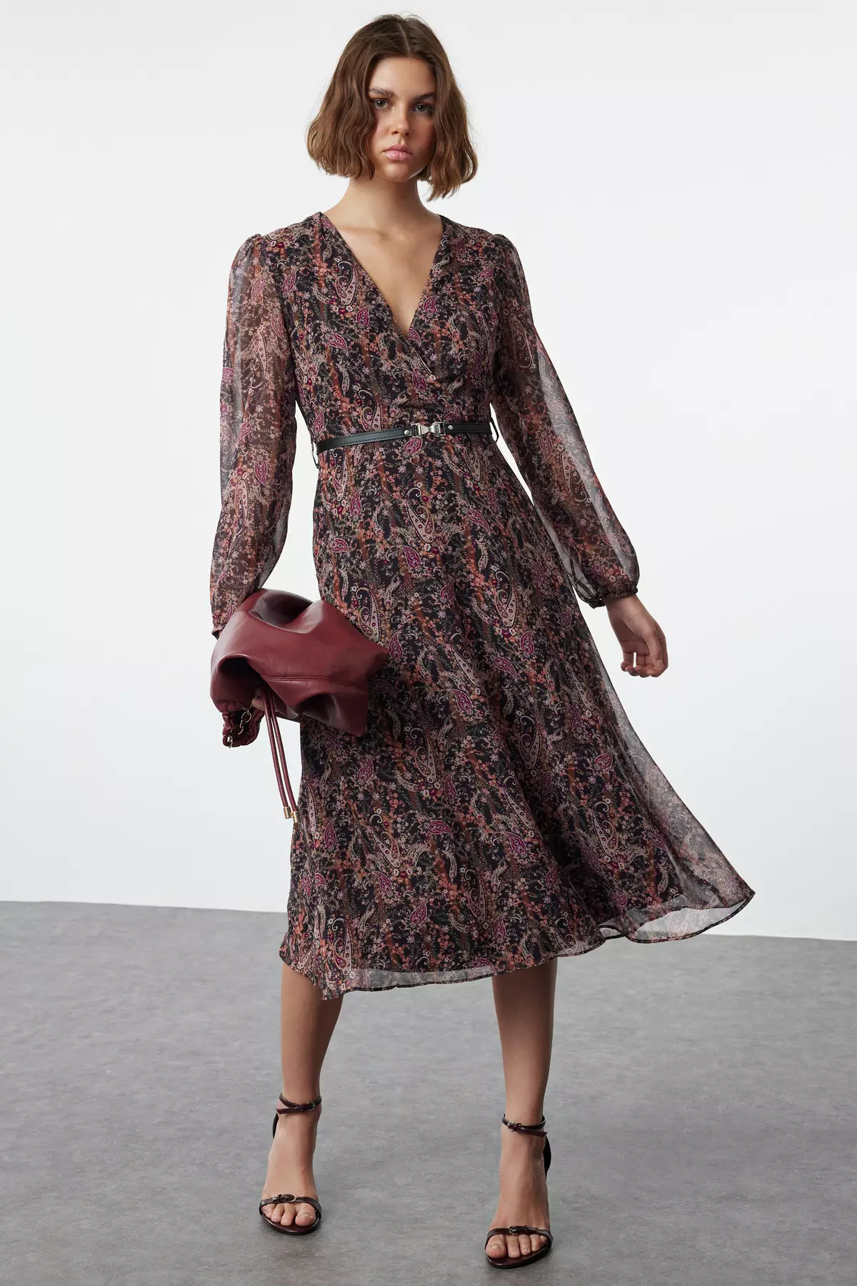 Buy Trendyol Floral Midi Dress 2025 Online ZALORA Philippines